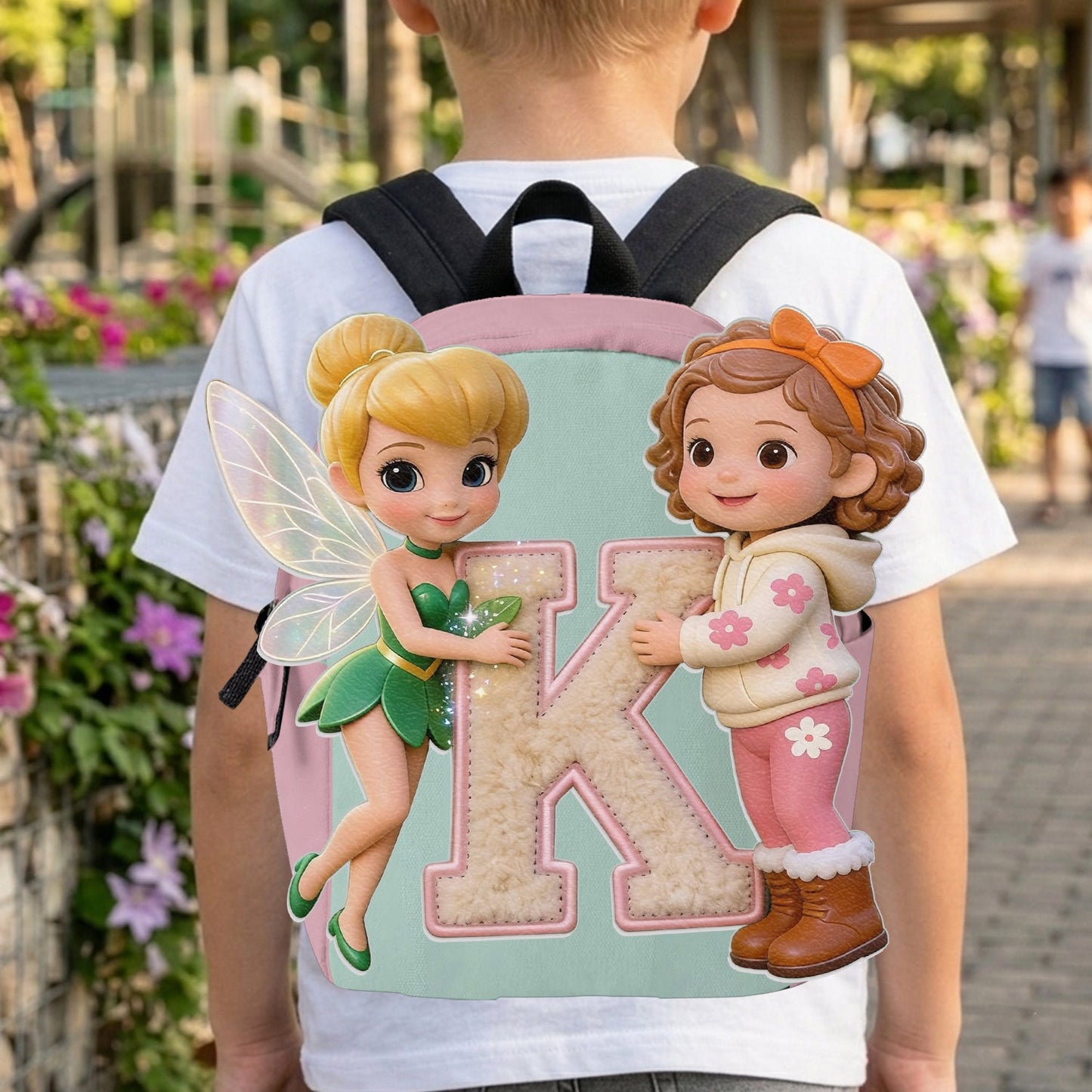 Magic Friends - Personalized Flying Fairy Changeable Leather Patch Backpack