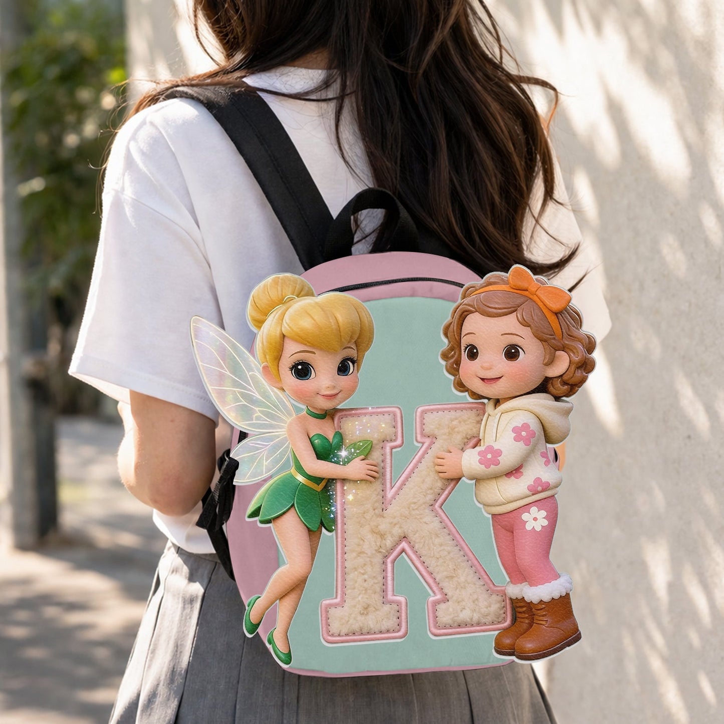 Magic Friends - Personalized Flying Fairy Changeable Leather Patch Backpack