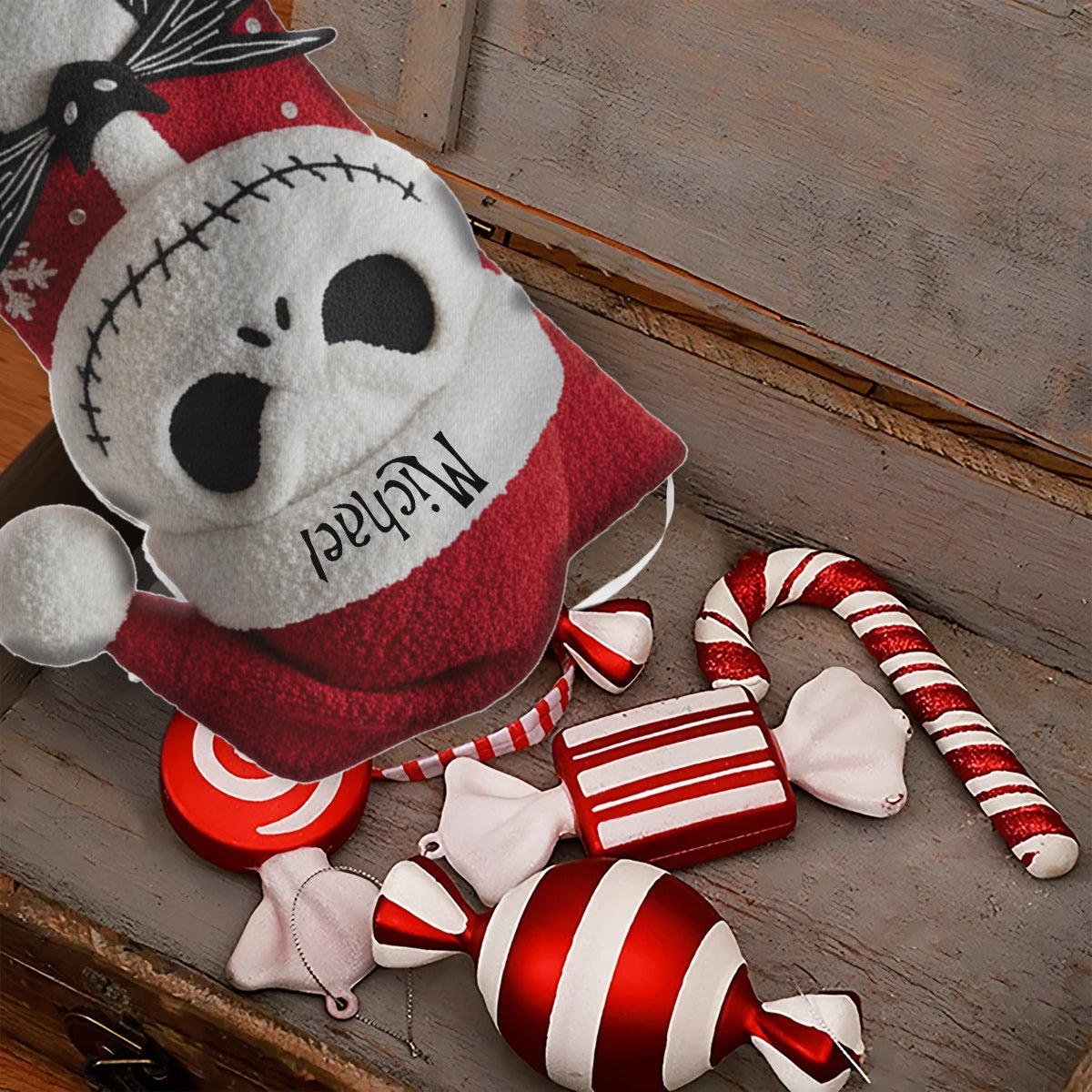 The Pumpkin King - Personalized Nightmare Shaped Christmas Stocking