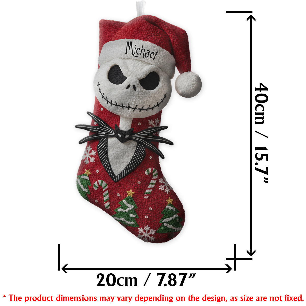 The Pumpkin King - Personalized Nightmare Shaped Christmas Stocking