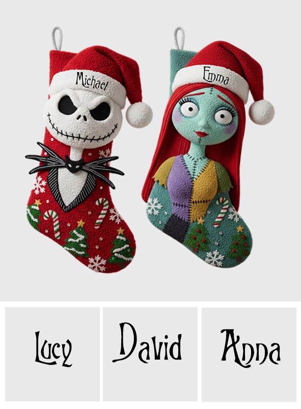 The Pumpkin King - Personalized Nightmare Shaped Christmas Stocking