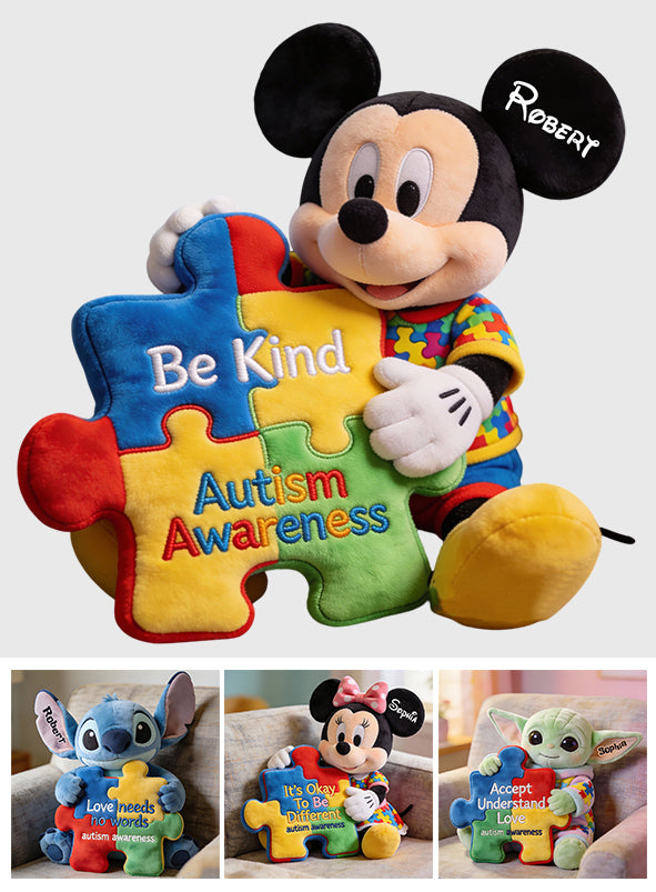Autism Awareness - Personalized Autism Awareness Premium Faux Fur Pillow