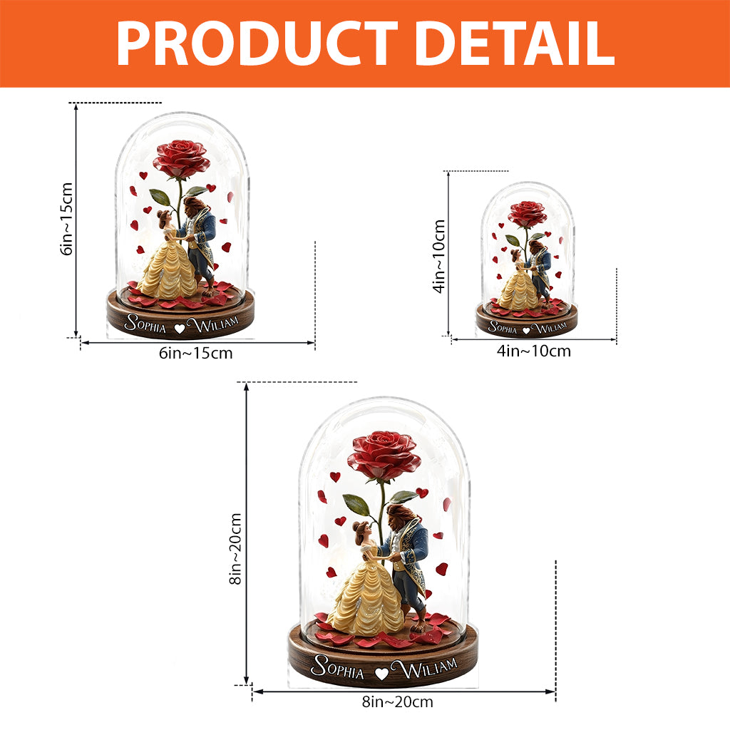 Tale As Old As Time - Personalized Couple Custom Shaped Acrylic Plaque