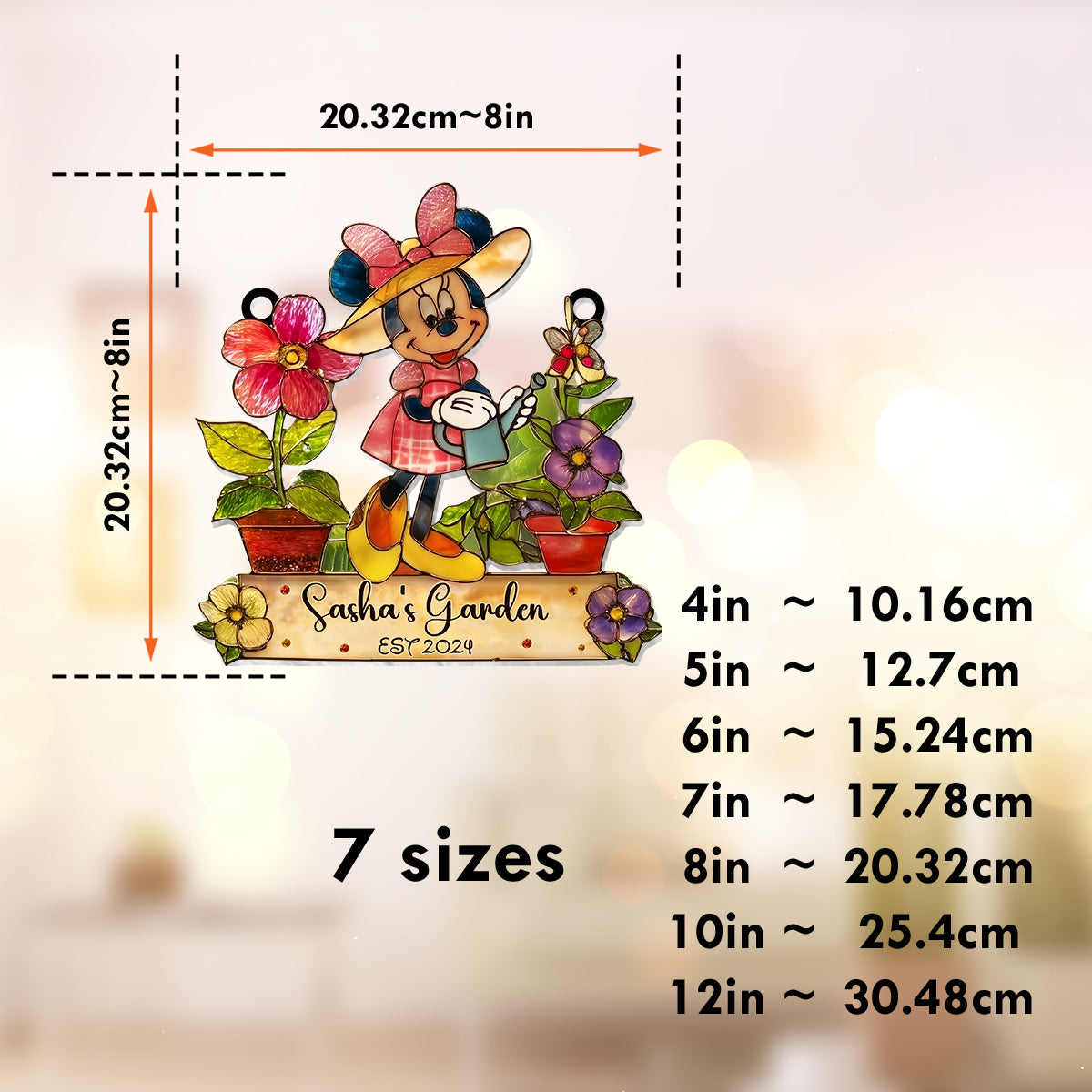 Mouse Gardening - Just A Girl Who Loves Gardening - Personalized Gardening Window Hanging Suncatcher Ornament