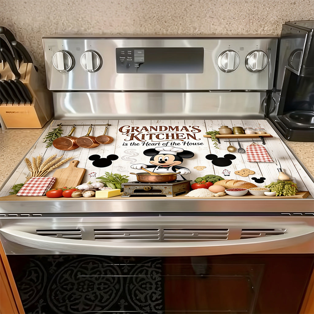Cute Mouse Chef Stove Top Cover for Electric Stove - Personalized Mouse Doormat