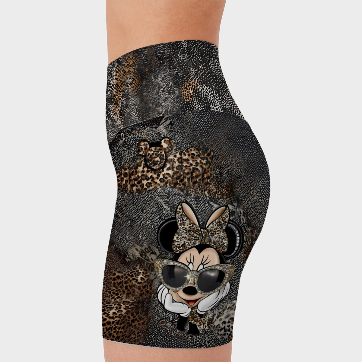 Cool Mouse - Personalized Mouse High-Waisted Biker Shorts