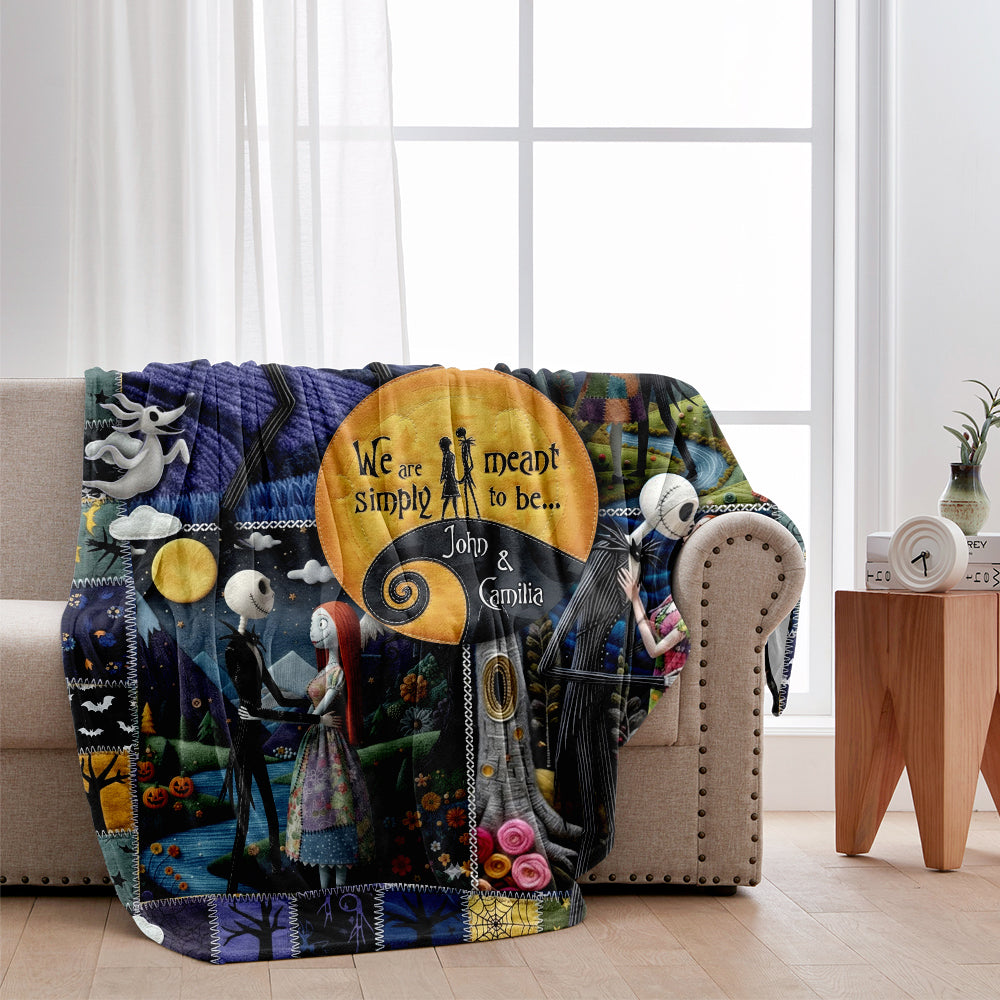 The Nightmare Christmas Couple - Personalized Nightmare Blanket