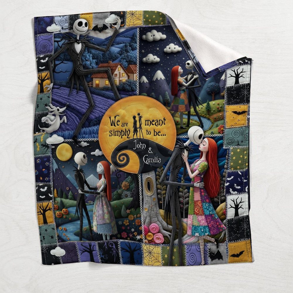 The Nightmare Christmas Couple - Personalized Nightmare Blanket