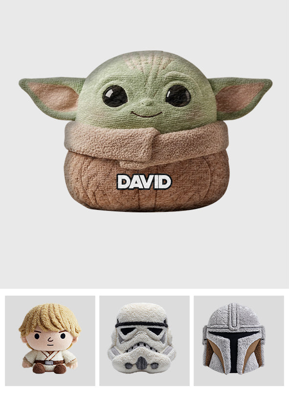 Joy Is The Way - Personalized The Force Faux Fur Shaped Pillow