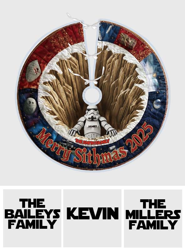 Galaxy Character - Personalized The Force Tree Skirt