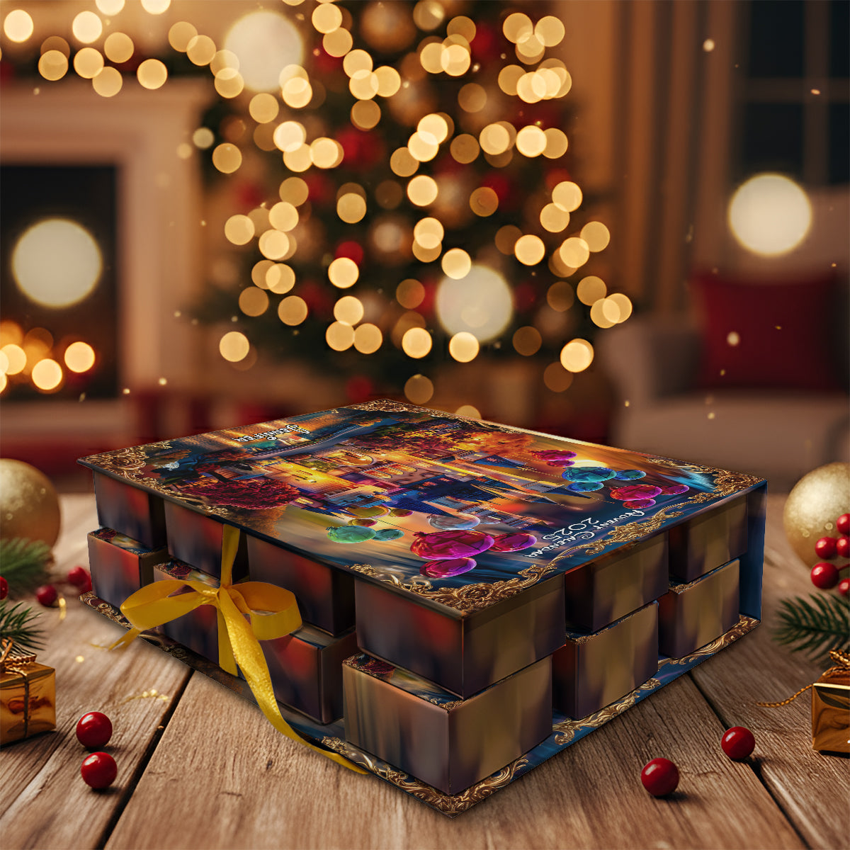 Magical Castle - Personalized Mouse Folded Advent Calendar With Ornaments
