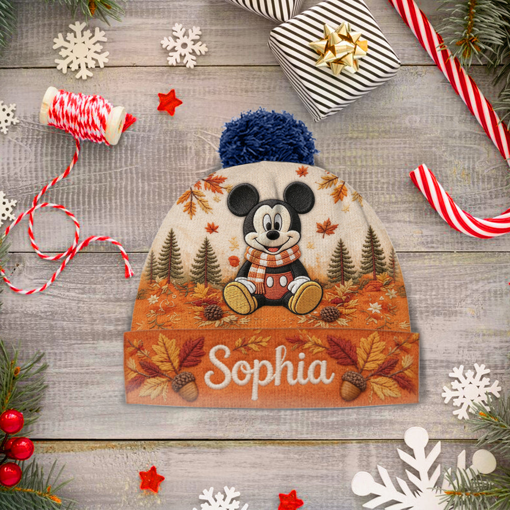 Fall Vibes - Personalized Mouse Beanie Hat