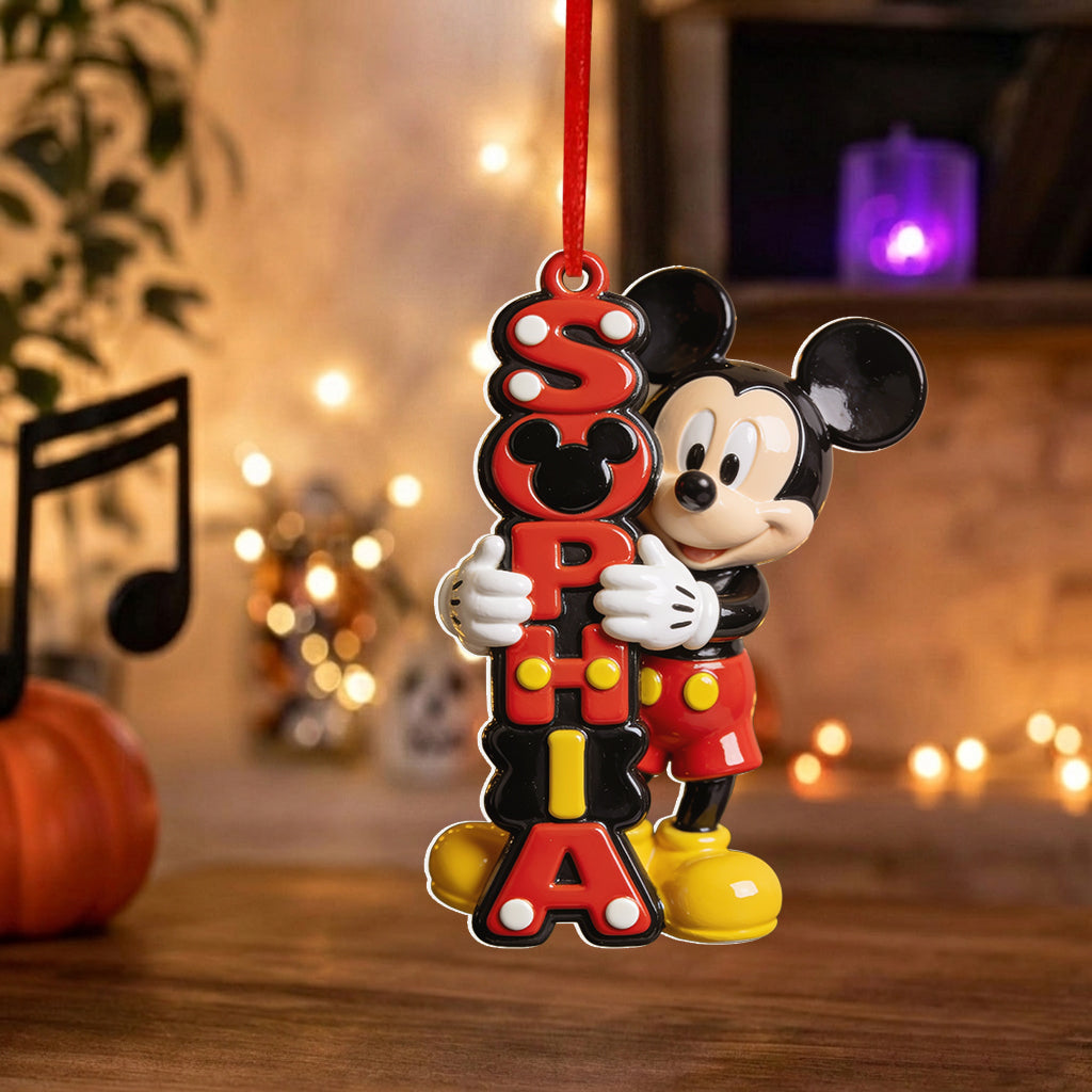 Magical Name Letter - Personalized Mouse Premium 3D Ornament