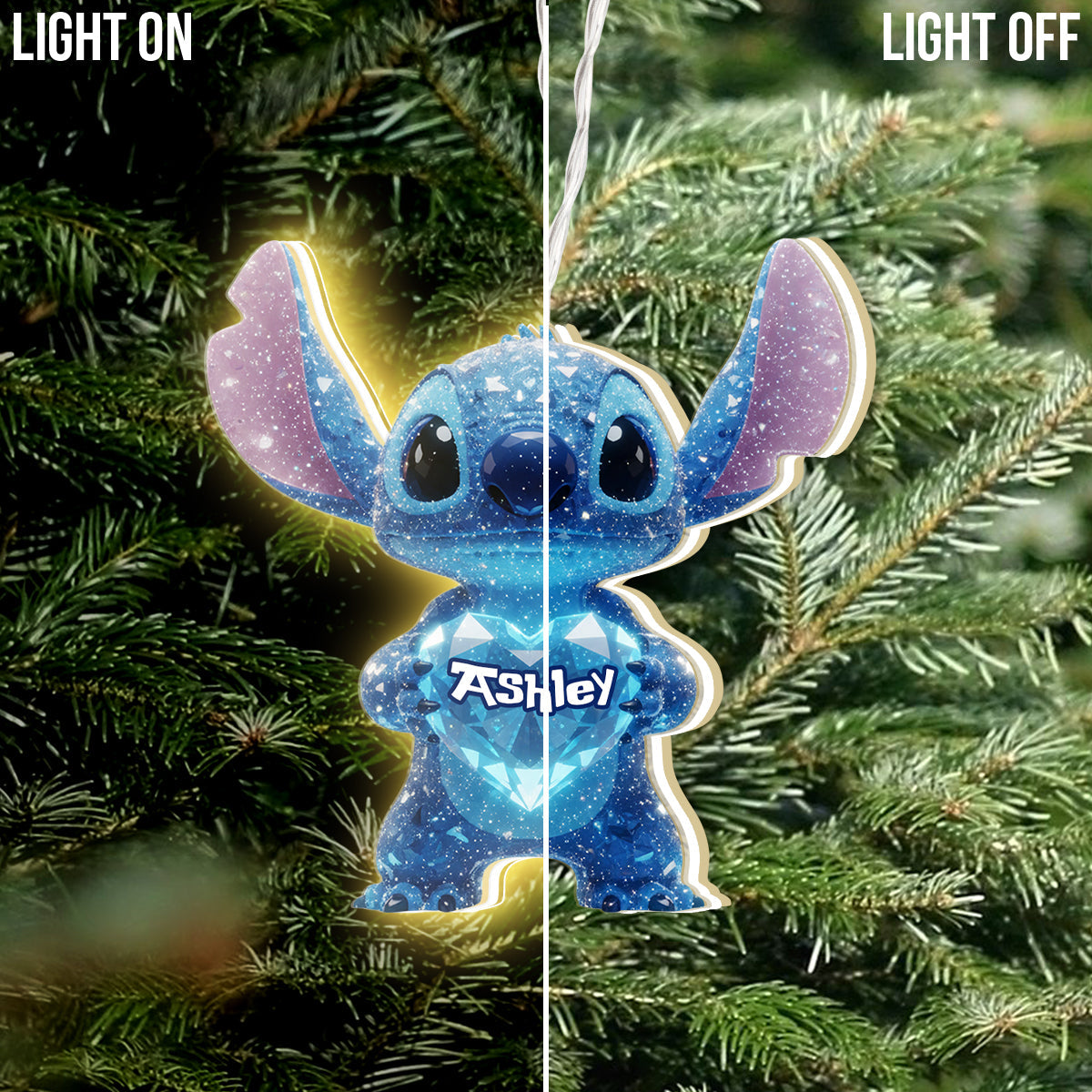 Ohana Means Family - Personalized Ohana LED Light Ornament
