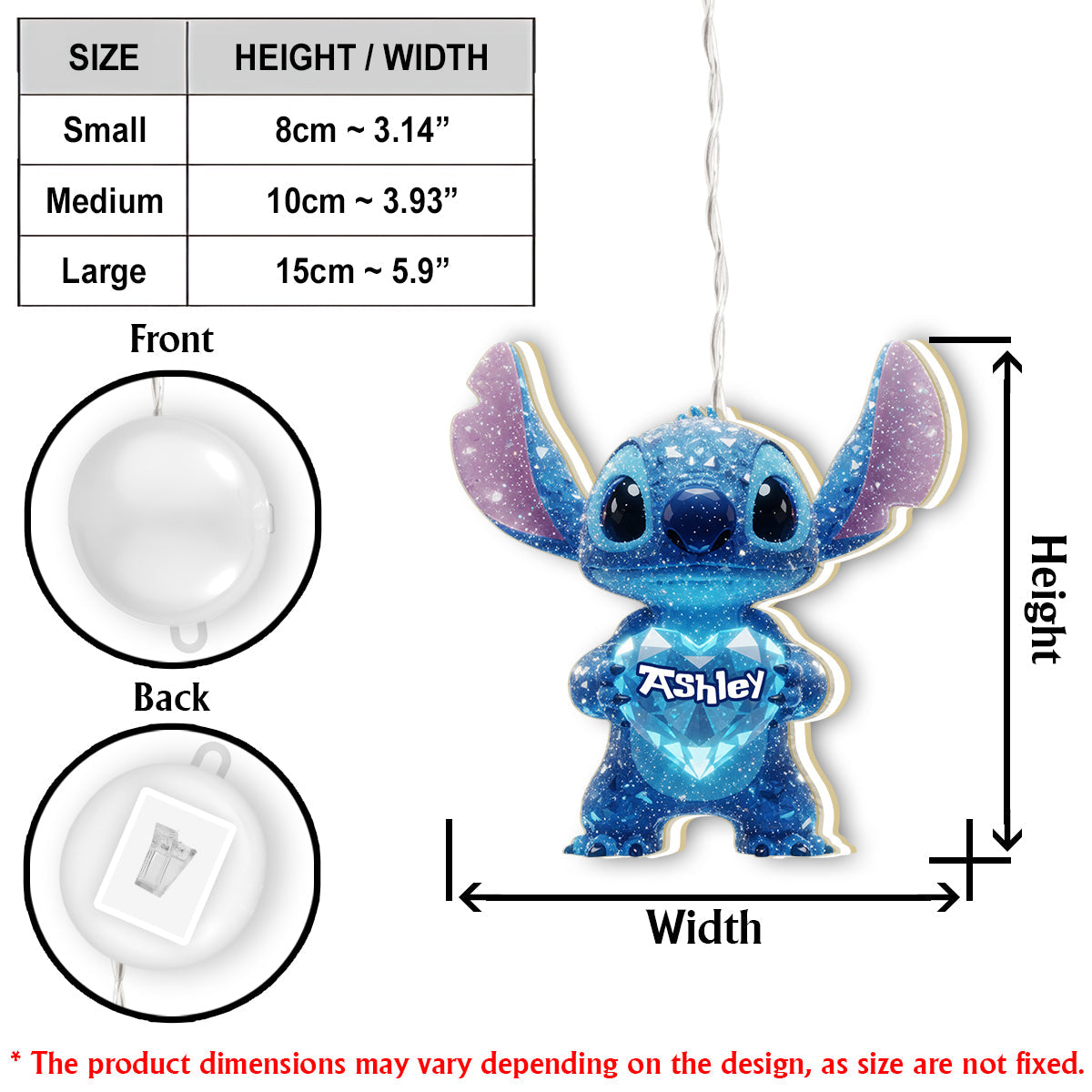 Ohana Means Family - Personalized Ohana LED Light Ornament