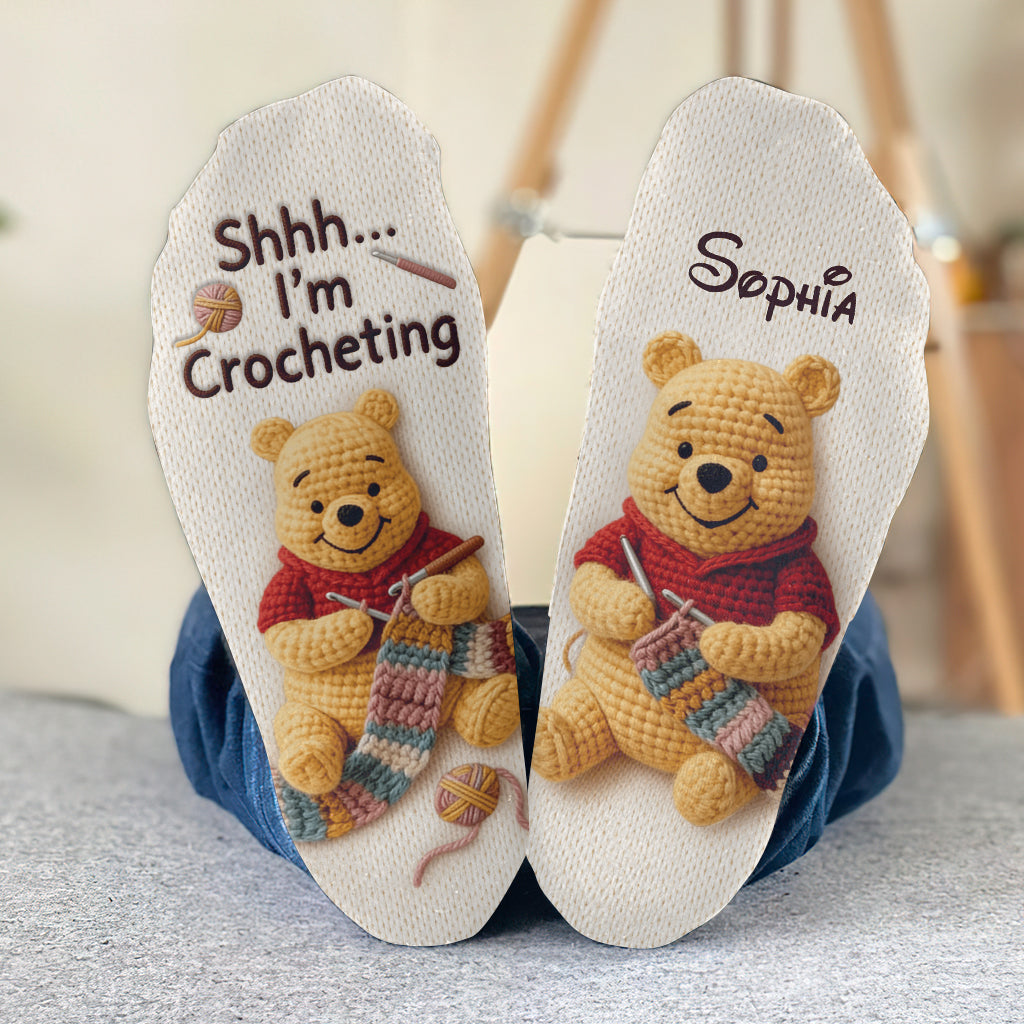Sh... I'm Crocheting - Personalized Crocheting Socks