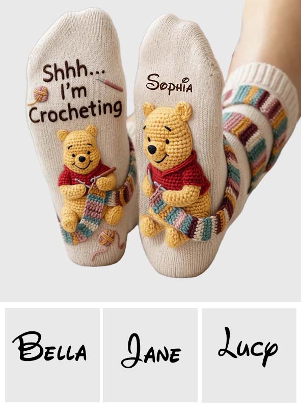 Sh... I'm Crocheting - Personalized Crocheting Socks