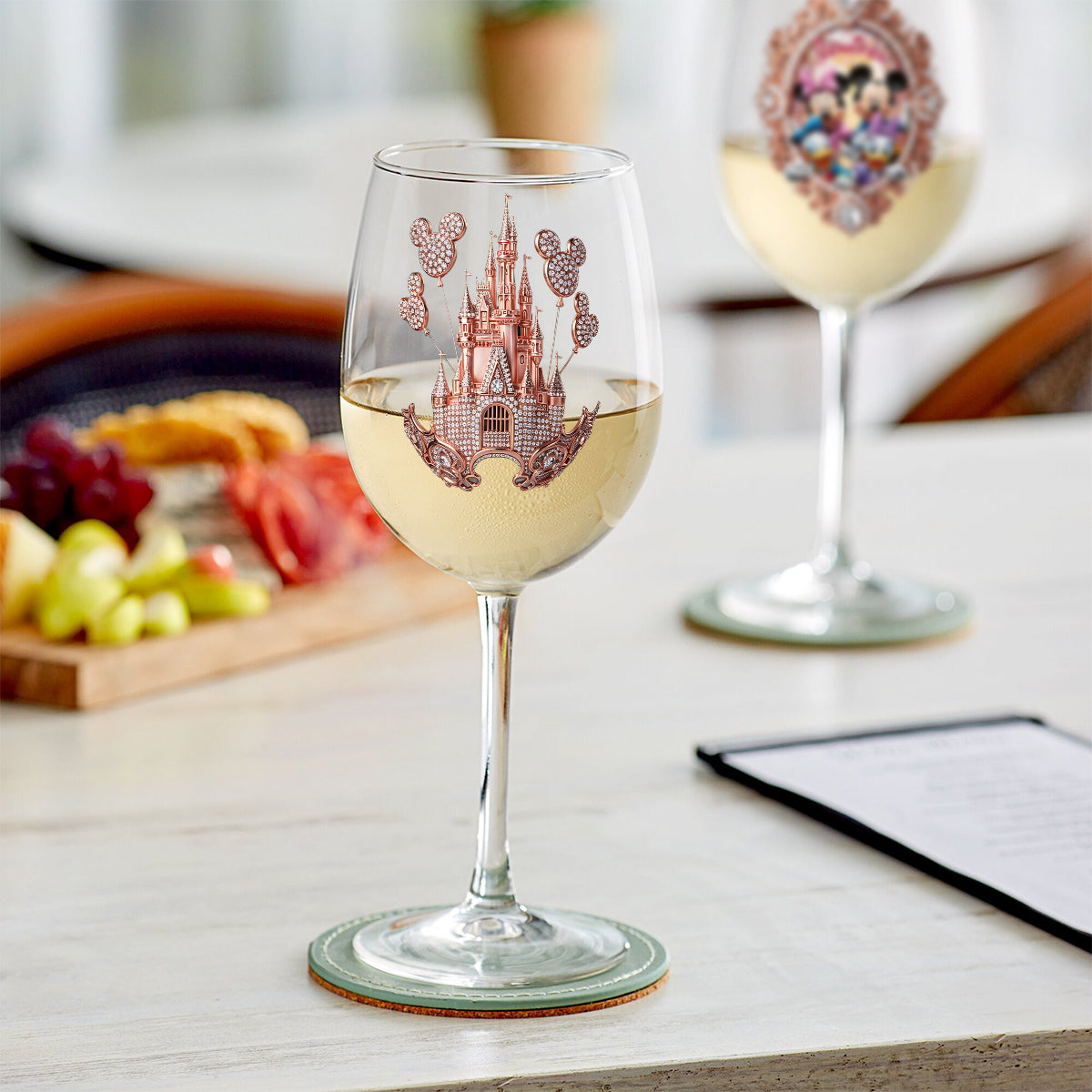 Magical World - Personalized Mouse Wine Glass With Long Stem