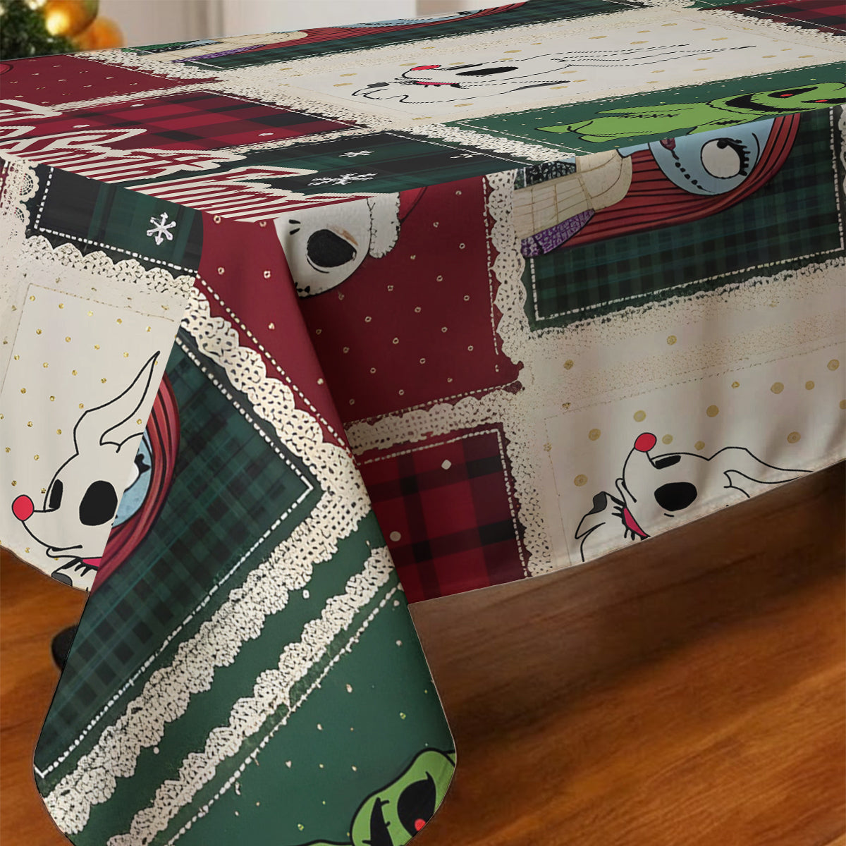 Merry Christmas - Personalized Nightmare Table Cloth Cover
