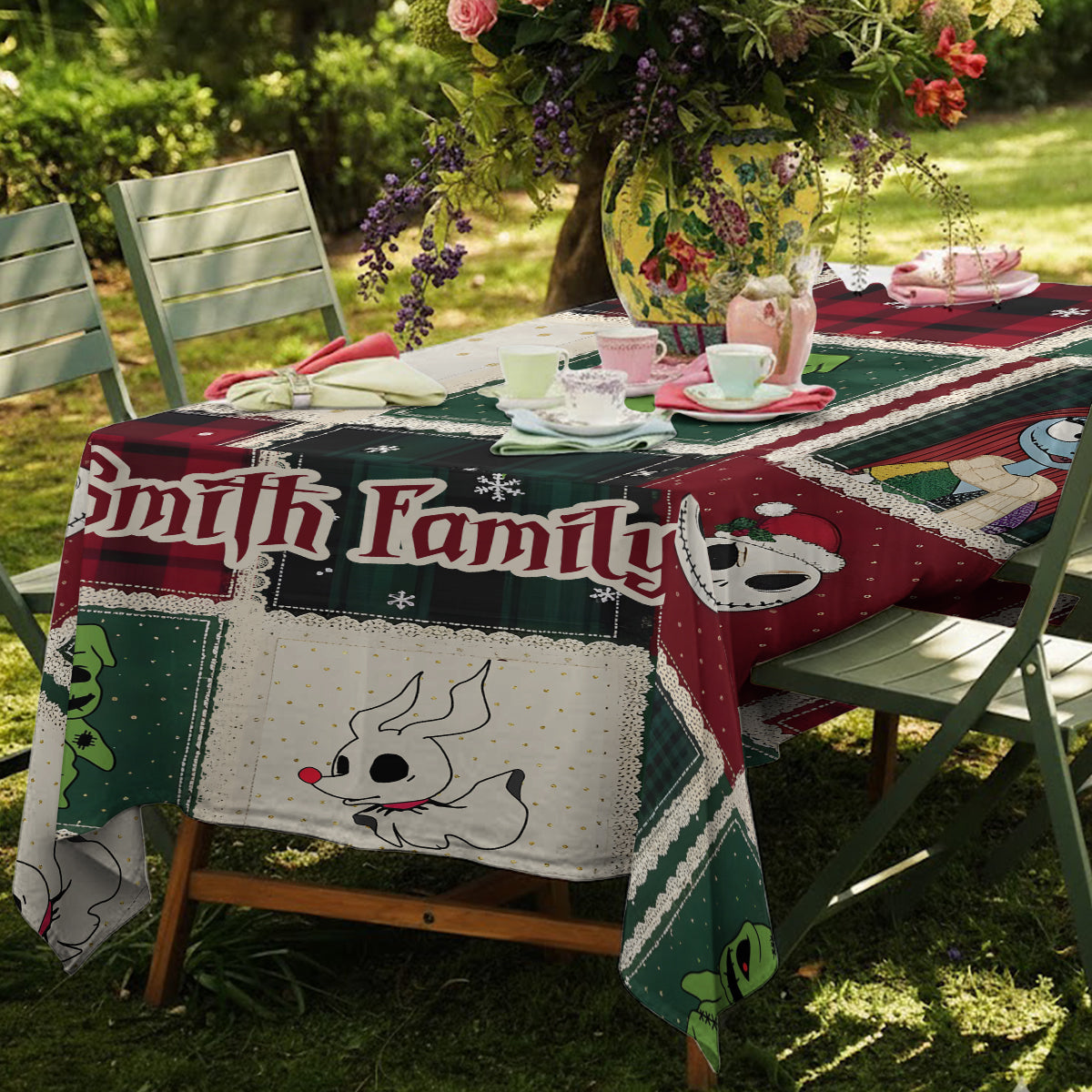 Merry Christmas - Personalized Nightmare Table Cloth Cover