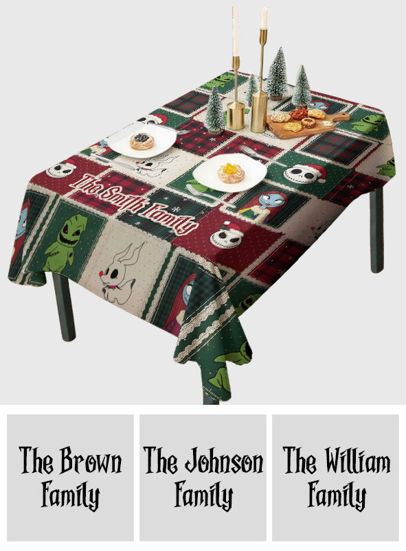 Merry Christmas - Personalized Nightmare Table Cloth Cover