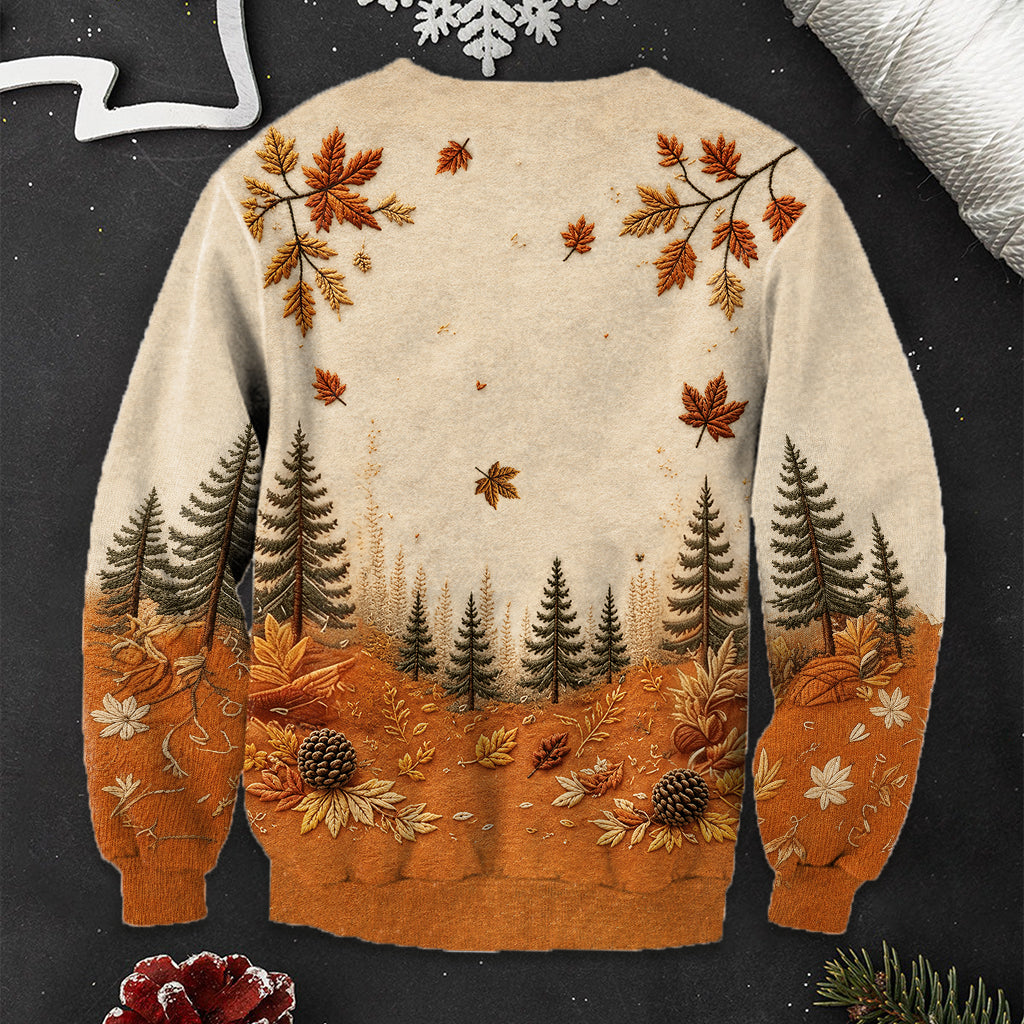 Fall Vibes - Personalized Yellow Bear Ugly Sweater