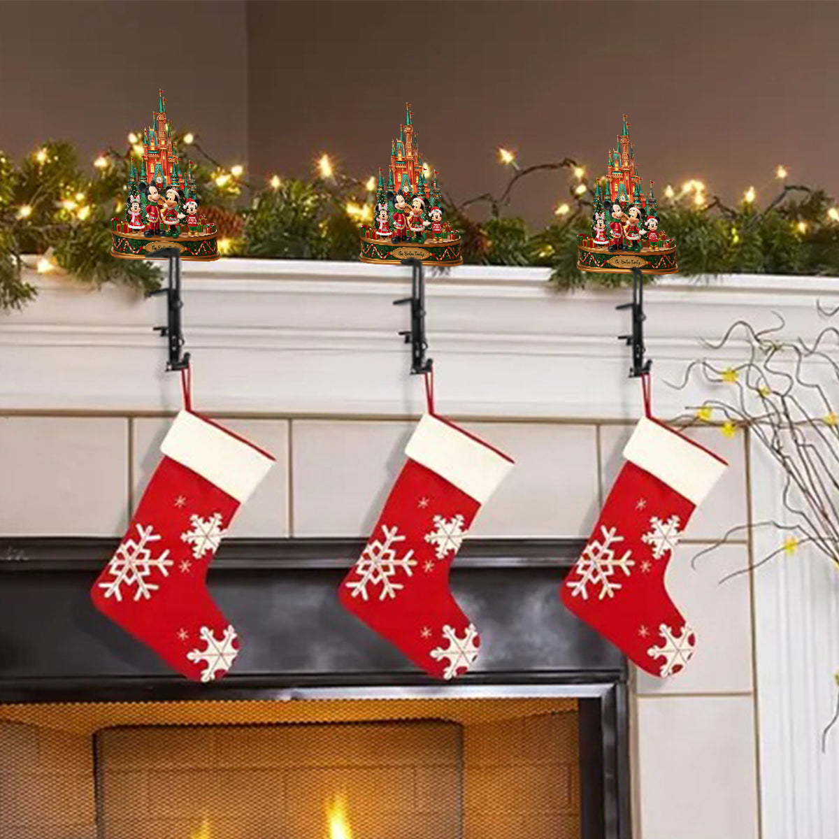 Our Christmas - Personalized Mouse Shaped Stocking Hanger