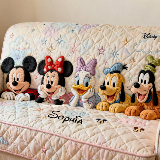 Friends - Personalized Mouse Quilted Sofa/Couch Cover