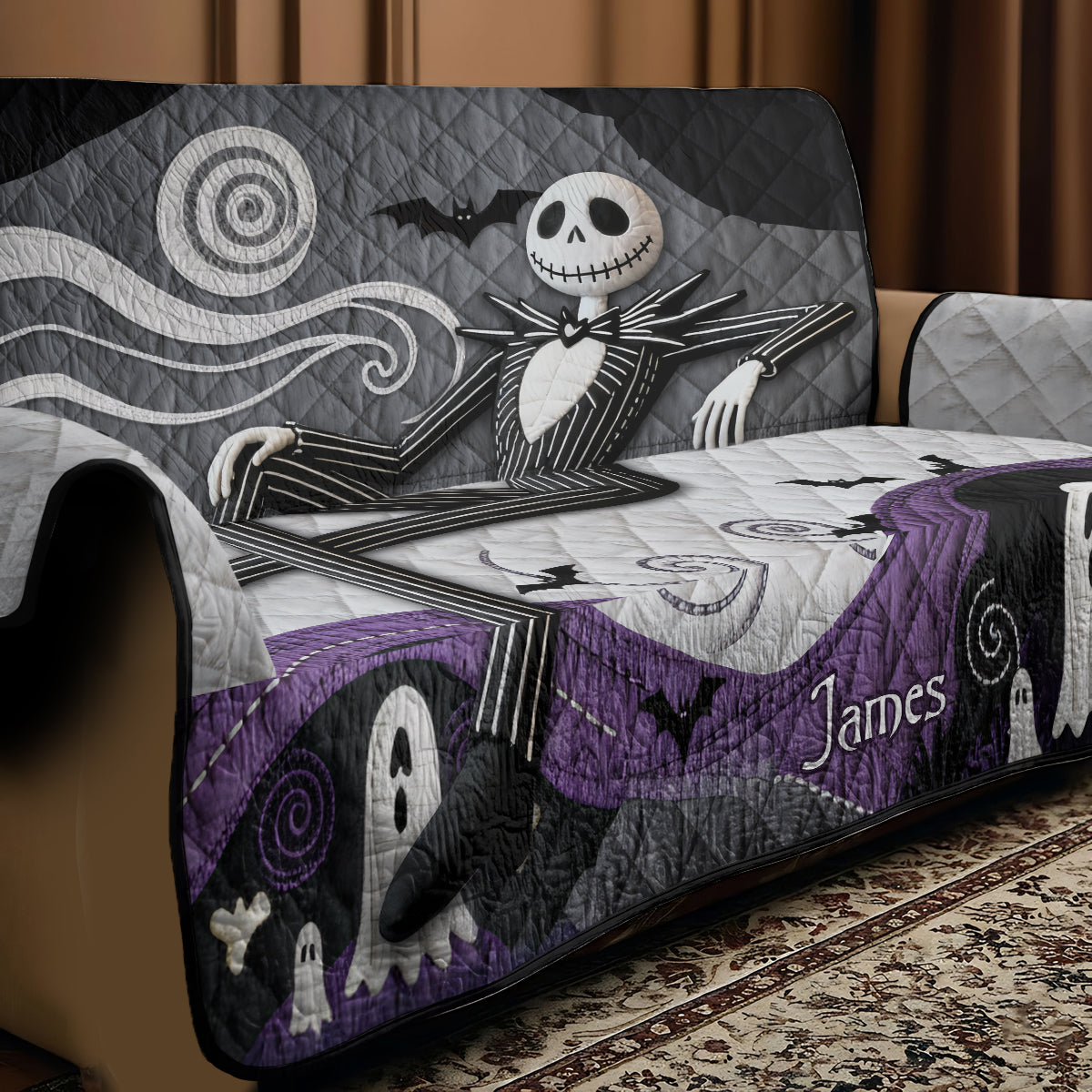 Before Christmas - Personalized Nightmare Quilted Sofa/Couch Cover