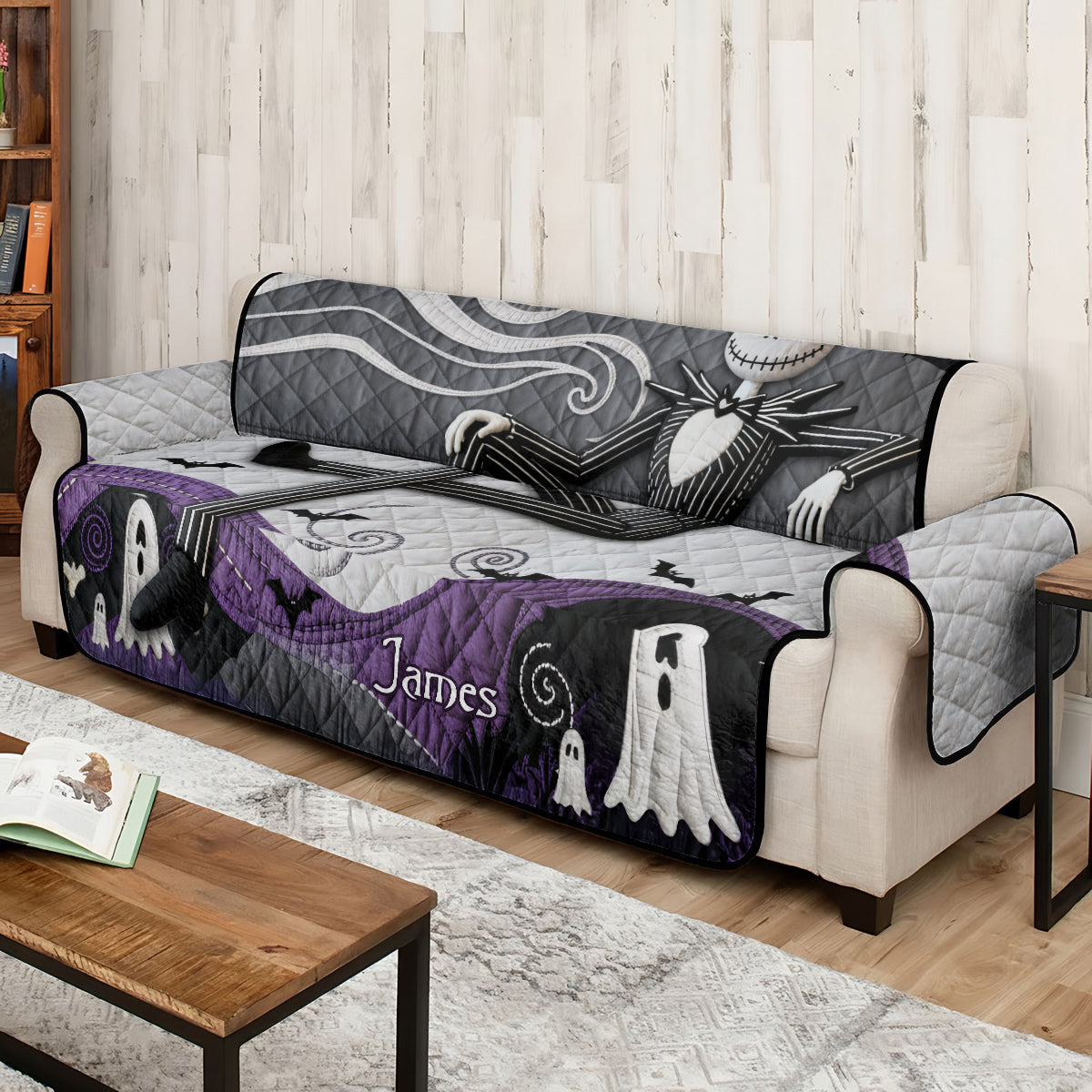 Before Christmas - Personalized Nightmare Quilted Sofa/Couch Cover