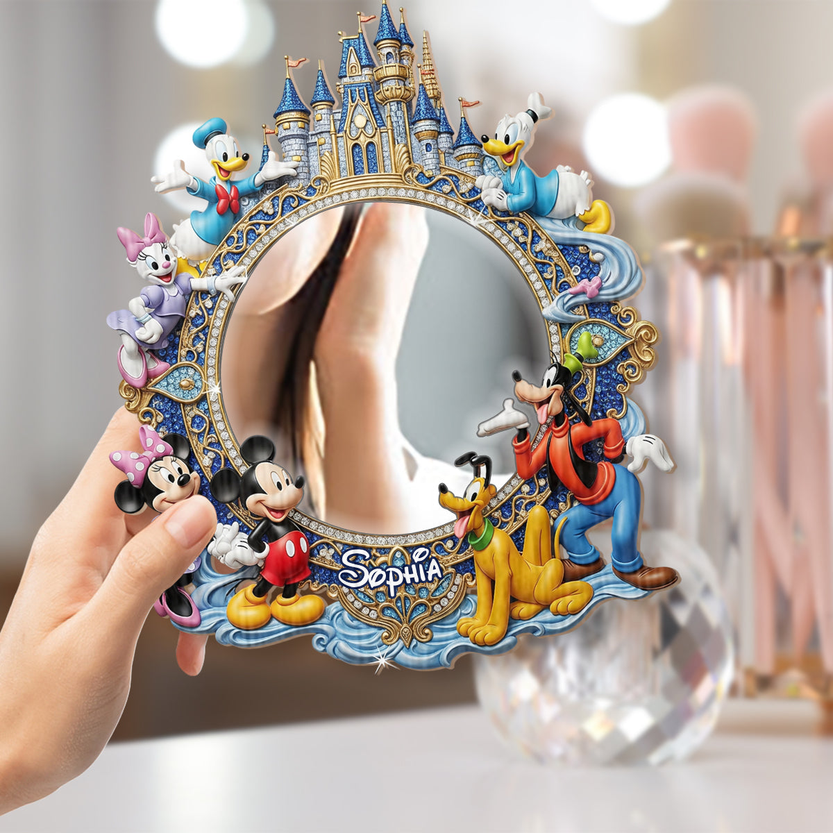 Magical Castle with Friends - Personalized Mouse Wall Hanging Mirror