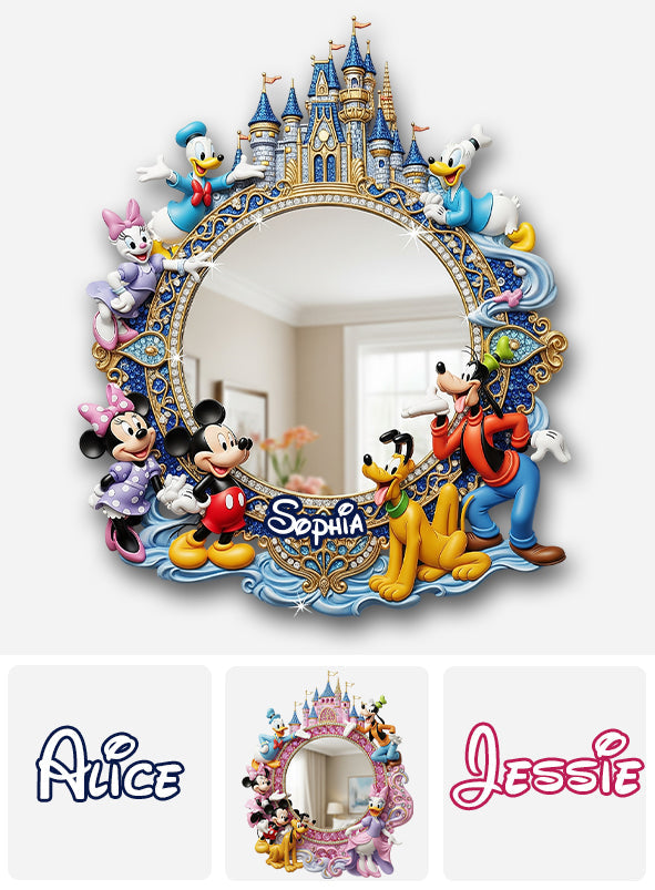 Magical Castle with Friends - Personalized Mouse Wall Hanging Mirror