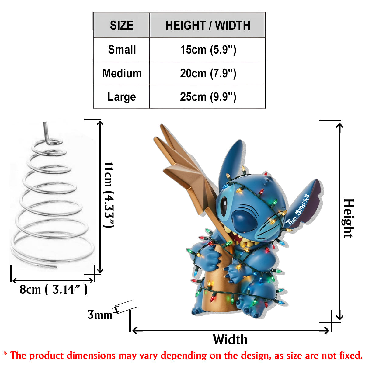 Christmas Troublemaker - Personalized Ohana LED Light Tree Topper