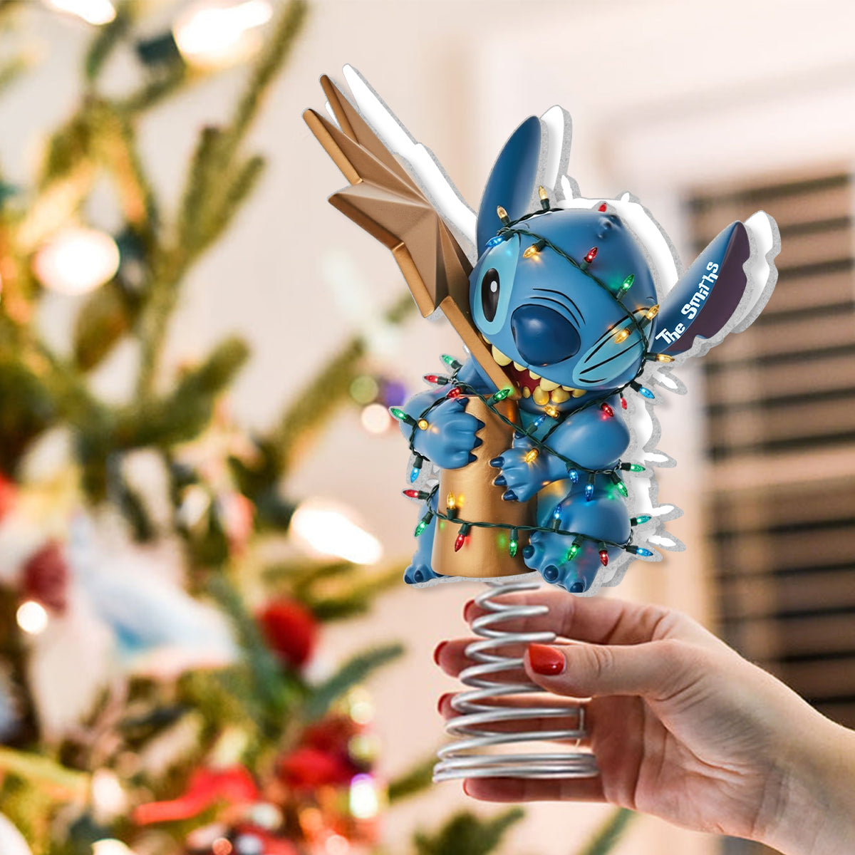 Christmas Troublemaker - Personalized Ohana LED Light Tree Topper