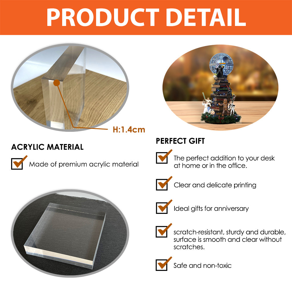 May The Force Be With You - Personalized The Force Custom Shaped Acrylic Plaque