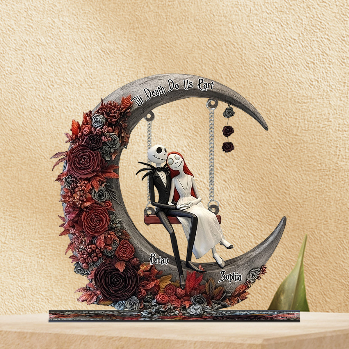 Till Death Do Us Part - Personalized Nightmare Plaque With Charm