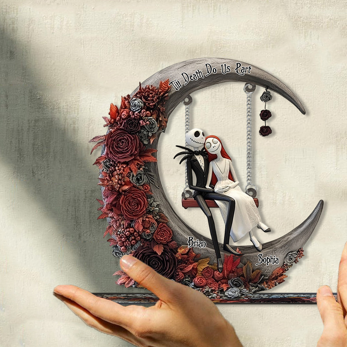 Till Death Do Us Part - Personalized Nightmare Plaque With Charm