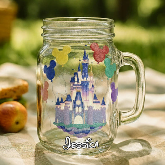 The Magical Castle - Personalized Mouse Mason Jar Cup