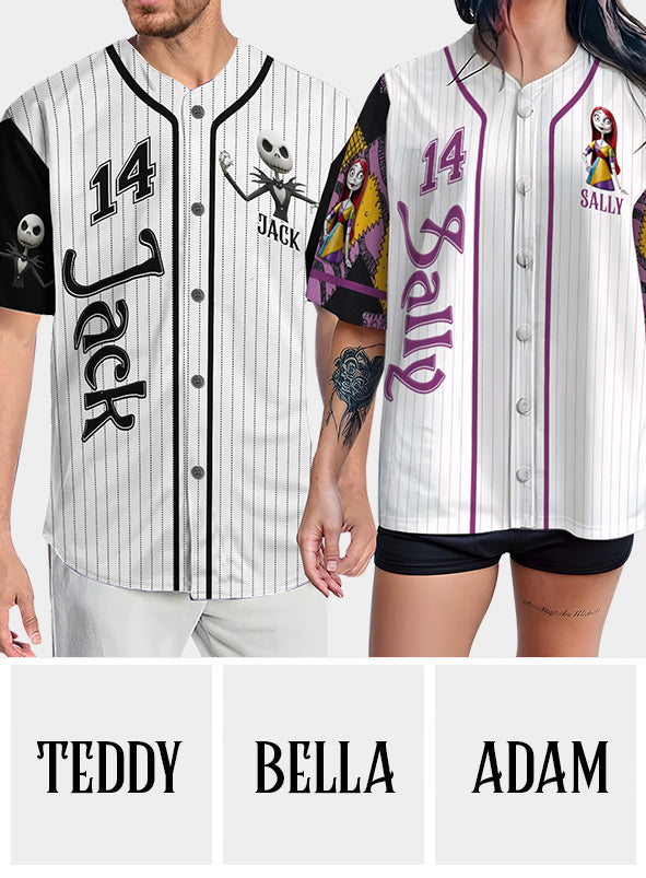 Jack Sally - Personalized Nightmare Baseball Jersey