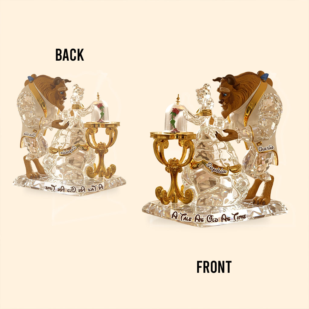 A Tale As Old As Time - Personalized Couple Custom Shaped Acrylic Plaque