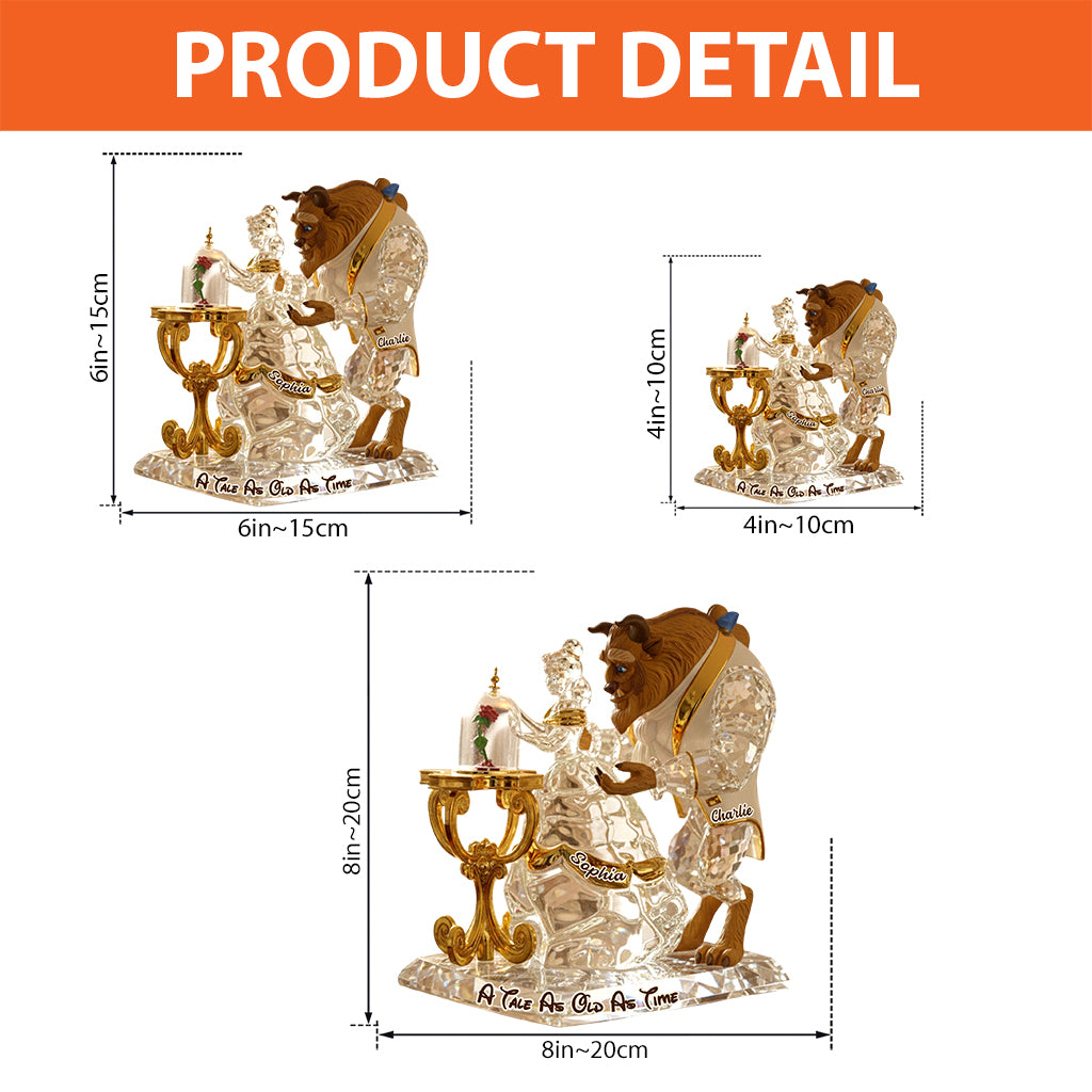 A Tale As Old As Time - Personalized Couple Custom Shaped Acrylic Plaque