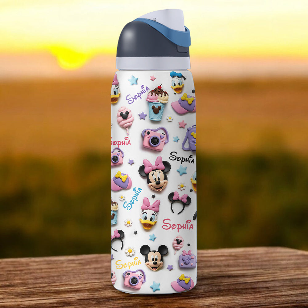 Magical World - Personalized Mouse 2-In-1 Spout Water Bottle