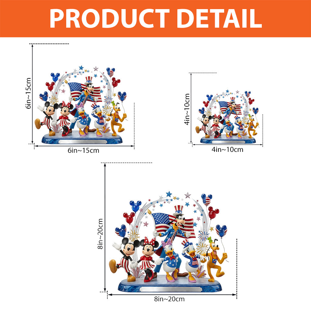 God Bless America - Personalized Mouse Custom Shaped Acrylic Plaque