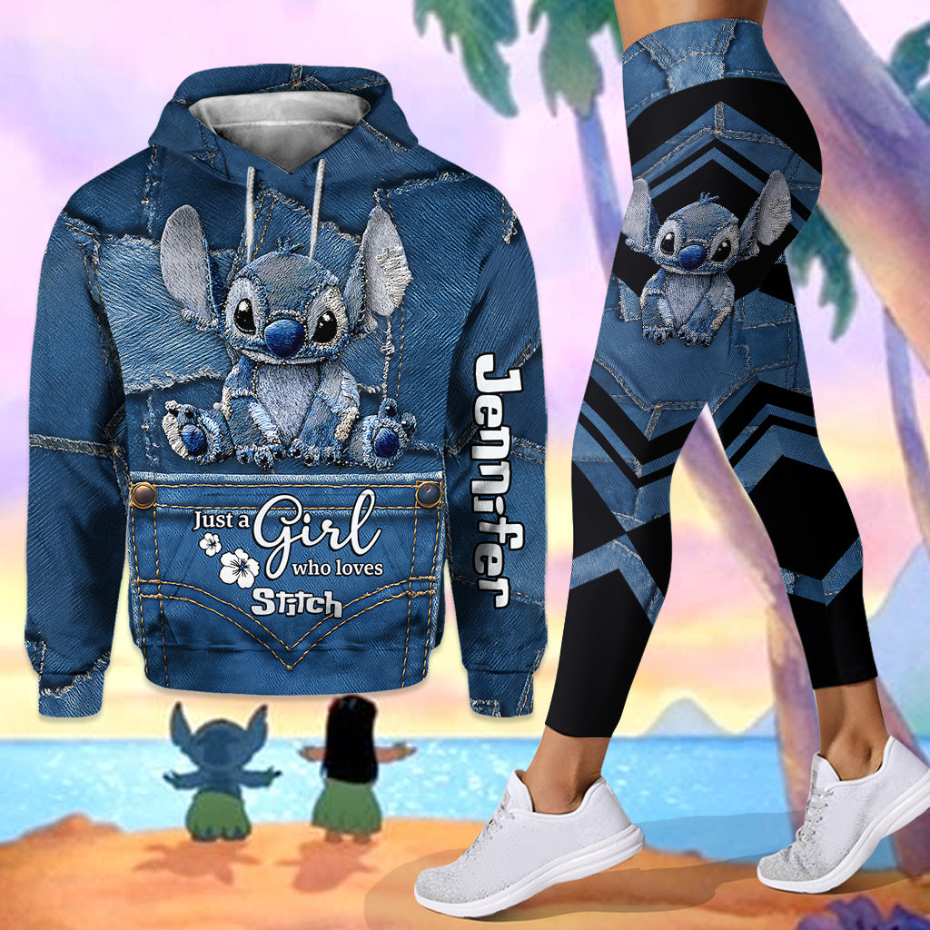 Just A Girl Who Loves Monster - Personalized Ohana Hoodie and Leggings