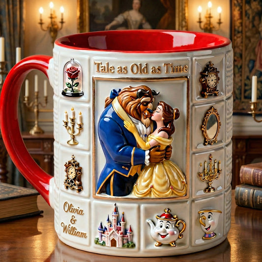 Tale As Old As Time - Personalized Beauty And The Beast Accent Mug