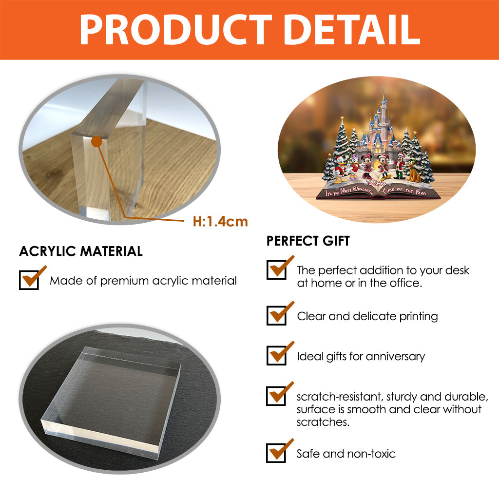 It's The Most Wonderful Time Of The Year - Personalized Mouse Custom Shaped Acrylic Plaque