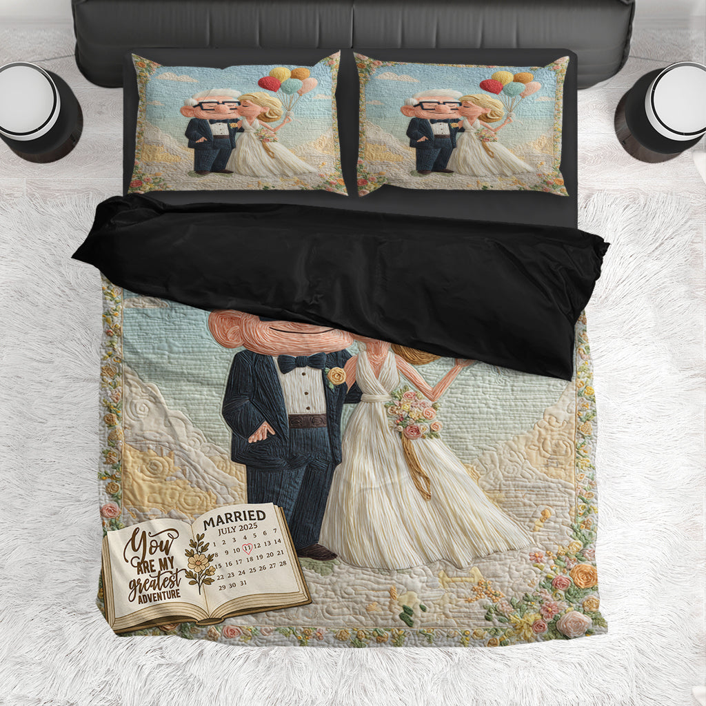 Our Adventure Story Custom Calendar - Personalized Couple Bedding Set