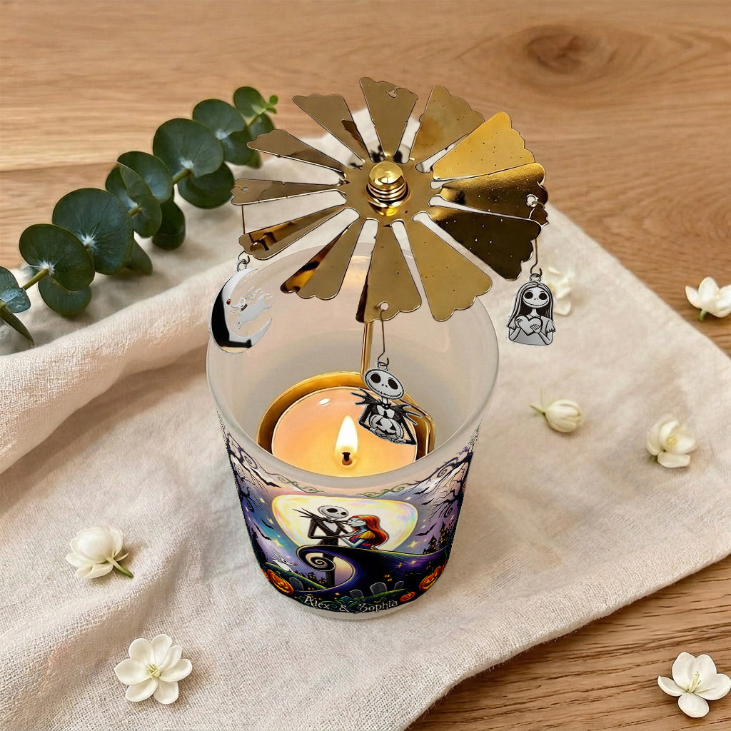 Till Death Do Us Part - Personalized Nightmare Spinning Candle Holder