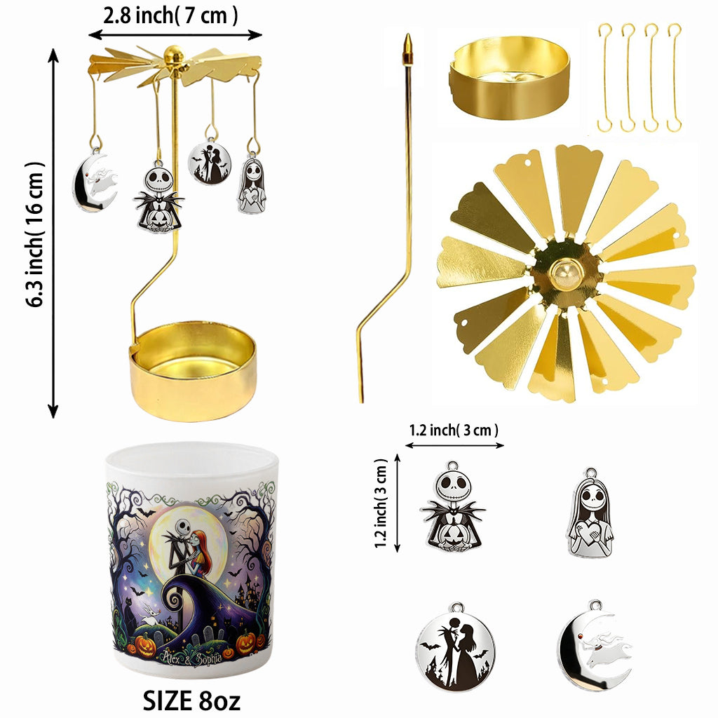 Till Death Do Us Part - Personalized Nightmare Spinning Candle Holder