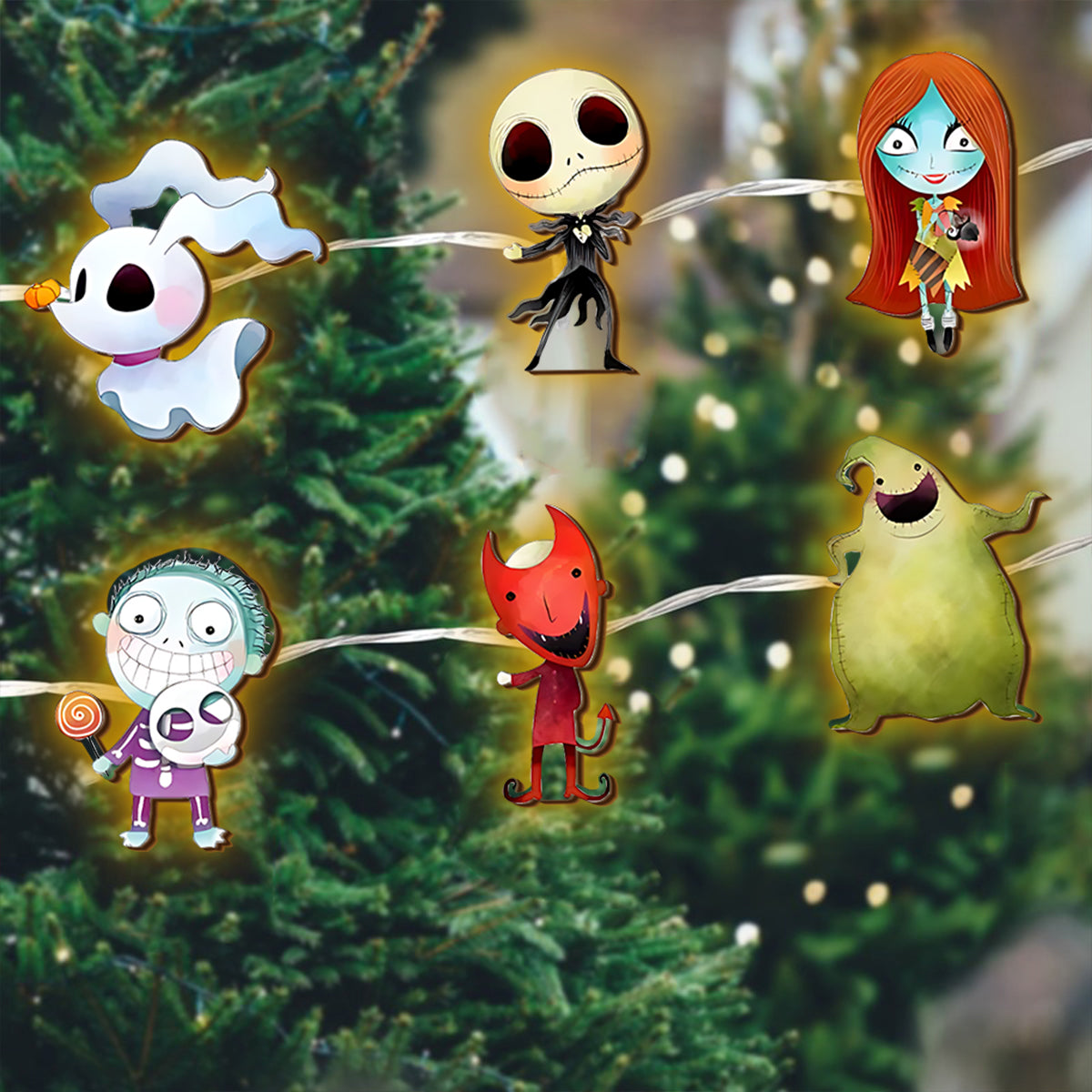 Merry Christmas - Personalized Nightmare String Lights